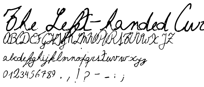 The Left-Handed Cursiva Cursiva font